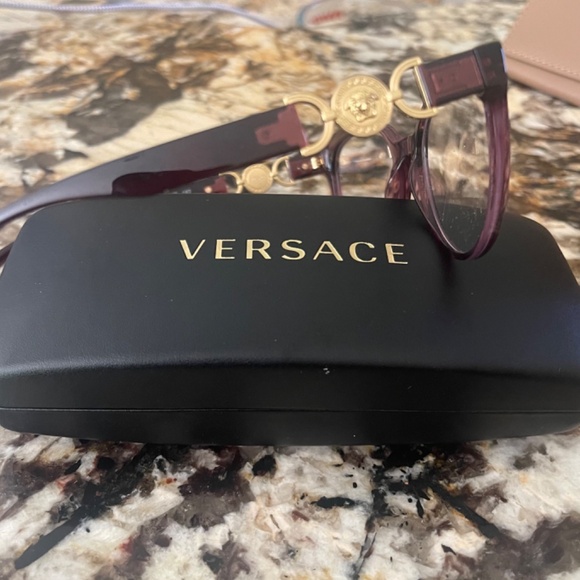 VERSACE VE3334 Eyeglass Frames Transparent Violet - Picture 2 of 7